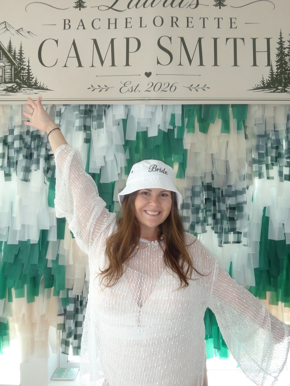 Bridal Party Accessory - homemade fringe wall backdrop!